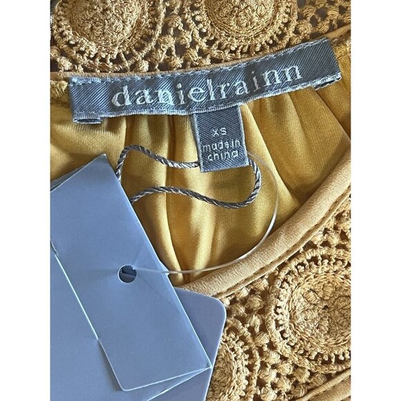 Daniel Rainn Mezzie Halter Neck Dress~Size XS~Yellow Floral Midi~NWT ~ L1 07 - Picture 10 of 12